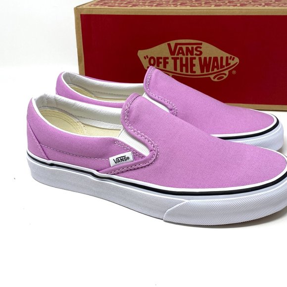 🌹Sale🌹 Vans Classic Shoes Women's Size Slip-On Orchid Pink Canvas VN0A33TB3SQ - Picture 6 of 11